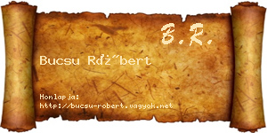 Bucsu Róbert névjegykártya